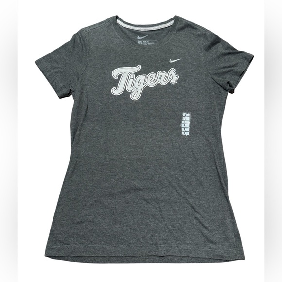 Nike Slim Fit Detroit Tigers MLB T-shirt Women’s Size Large Gray Silver NEW - Picture 1 of 7